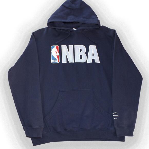 Vintage Y2K Blue NBA Graphic pull-over Hoodie - Picture 1 of 6